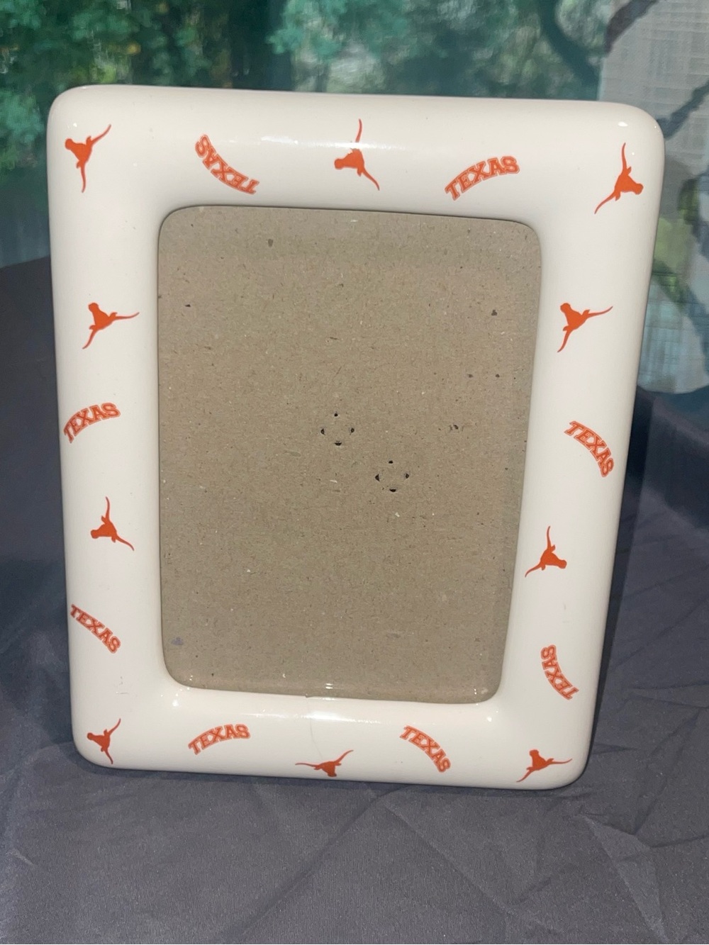 University of Texas Ceramic Photo Frame in White and Orange